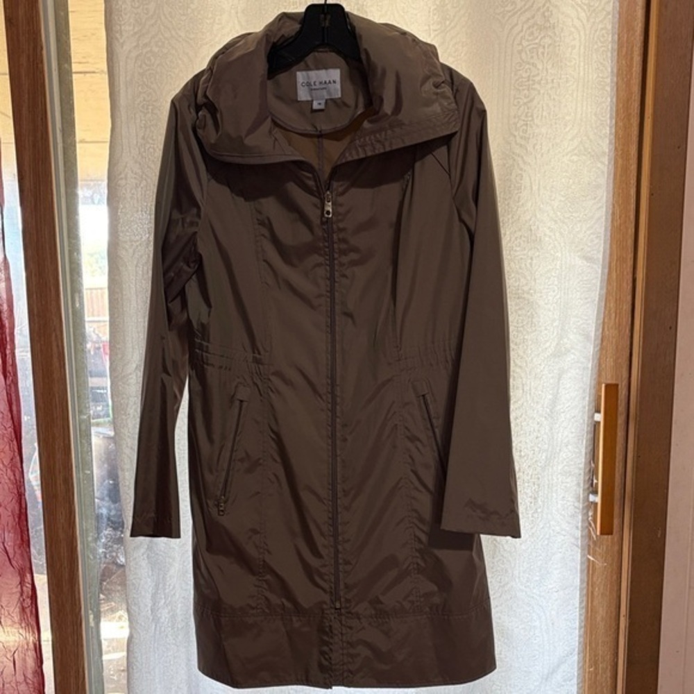 NWOT Cole Haan Women's Tan Hooded Trench Coat